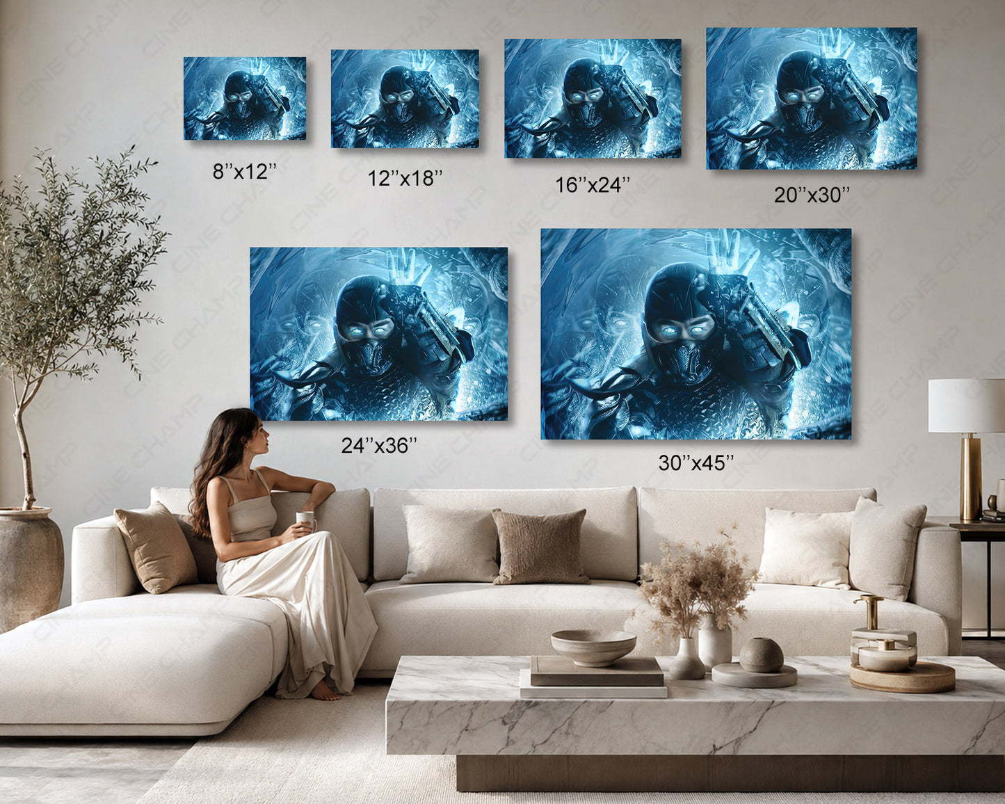 Mortal Kombat Sub Zero Canvas Wall Art