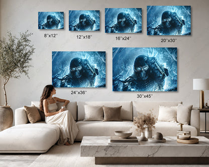 Mortal Kombat Sub Zero Canvas Wall Art