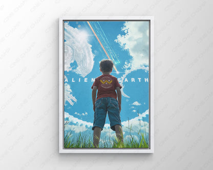 Mysterious alien world wall art for home theater