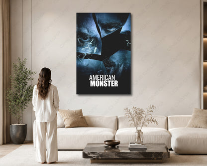 Mystery-themed canvas wall art for an entertainment space