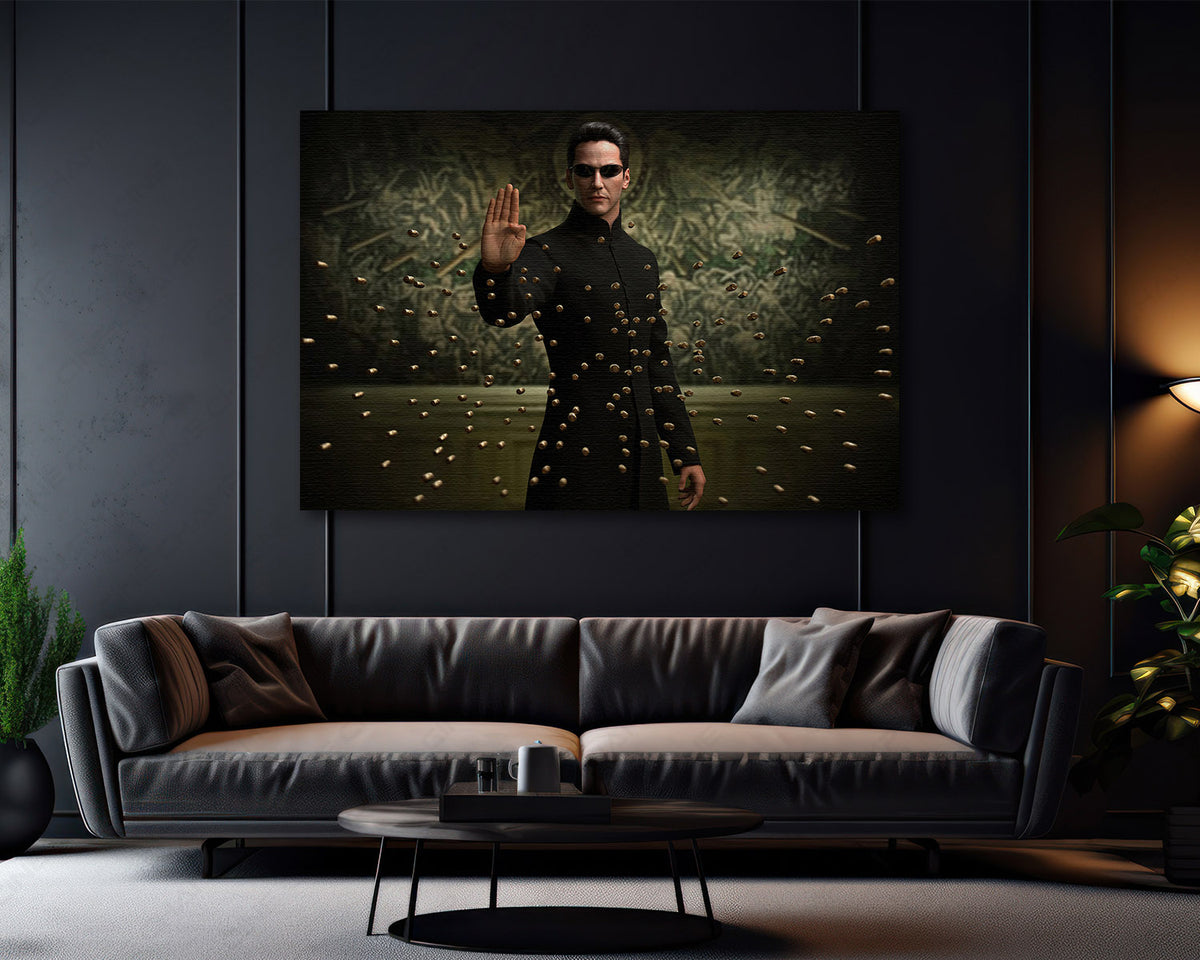 Neo The One Cinematic Canvas Artwork