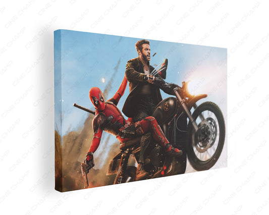 One Last Ride Hugh Deadpool Canvas Wall Art