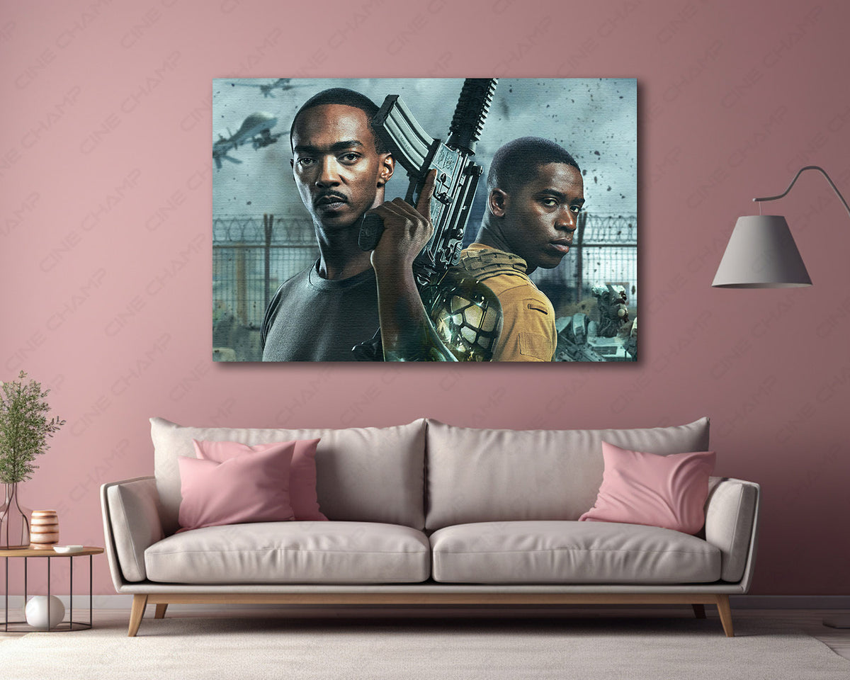 Outside The Wire Anthony Mackie Canvas Print