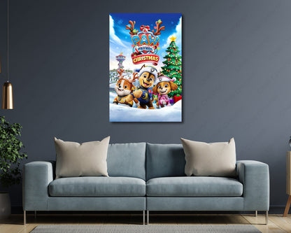 PAW Patrol Christmas Holiday Canvas