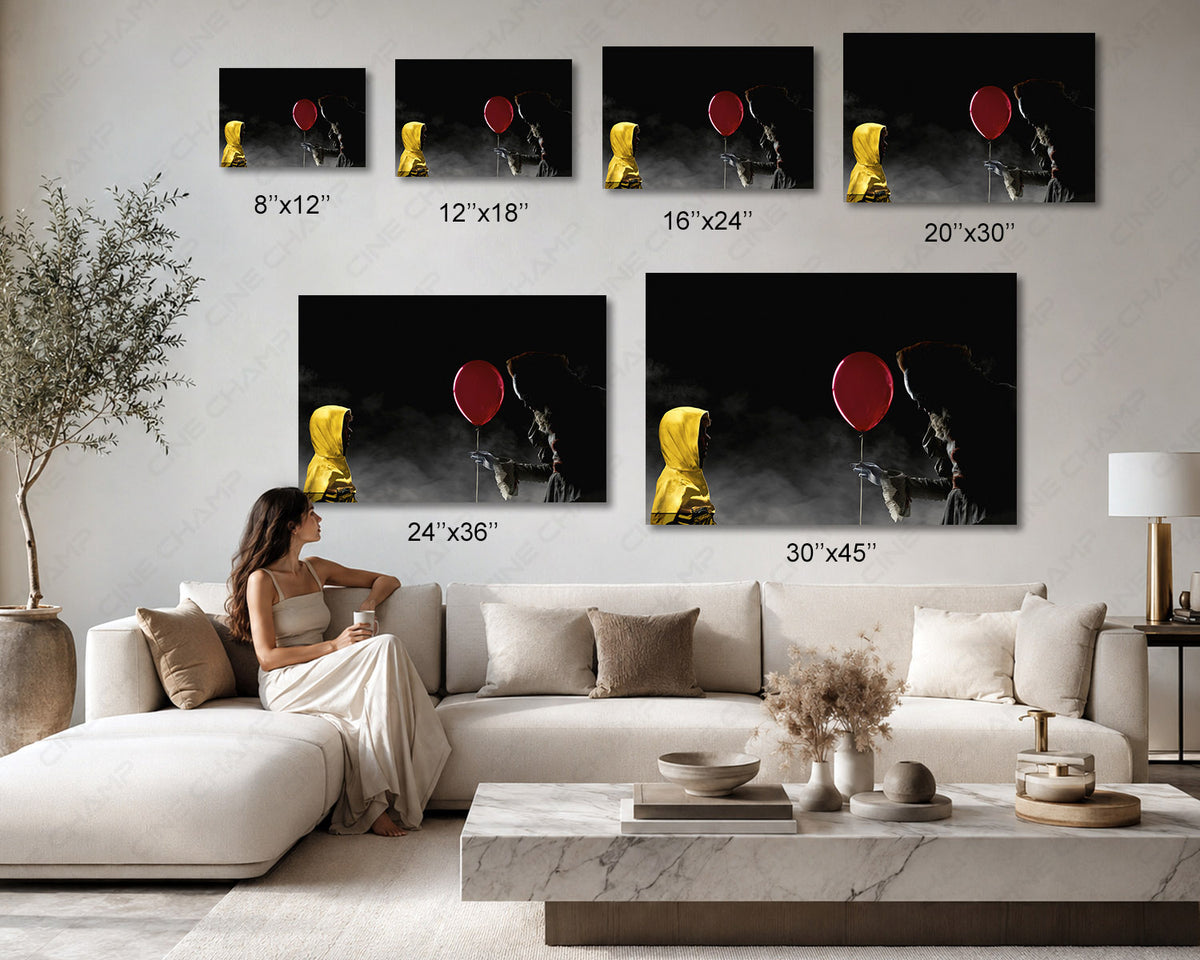 Pennywise It cinematic canvas print