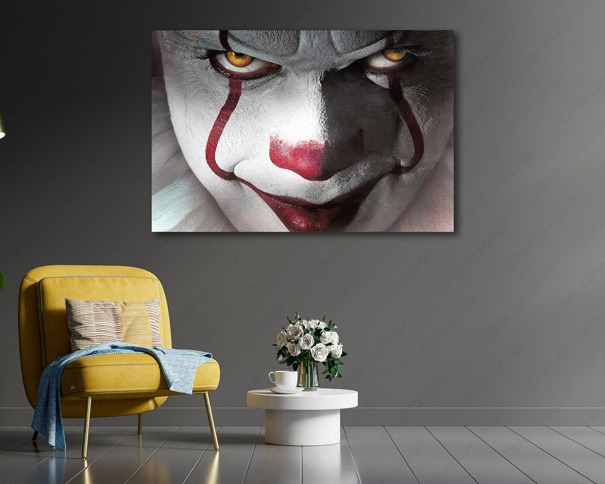 Pennywise It horror canvas print