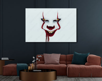 Pennywise blood drop canvas print