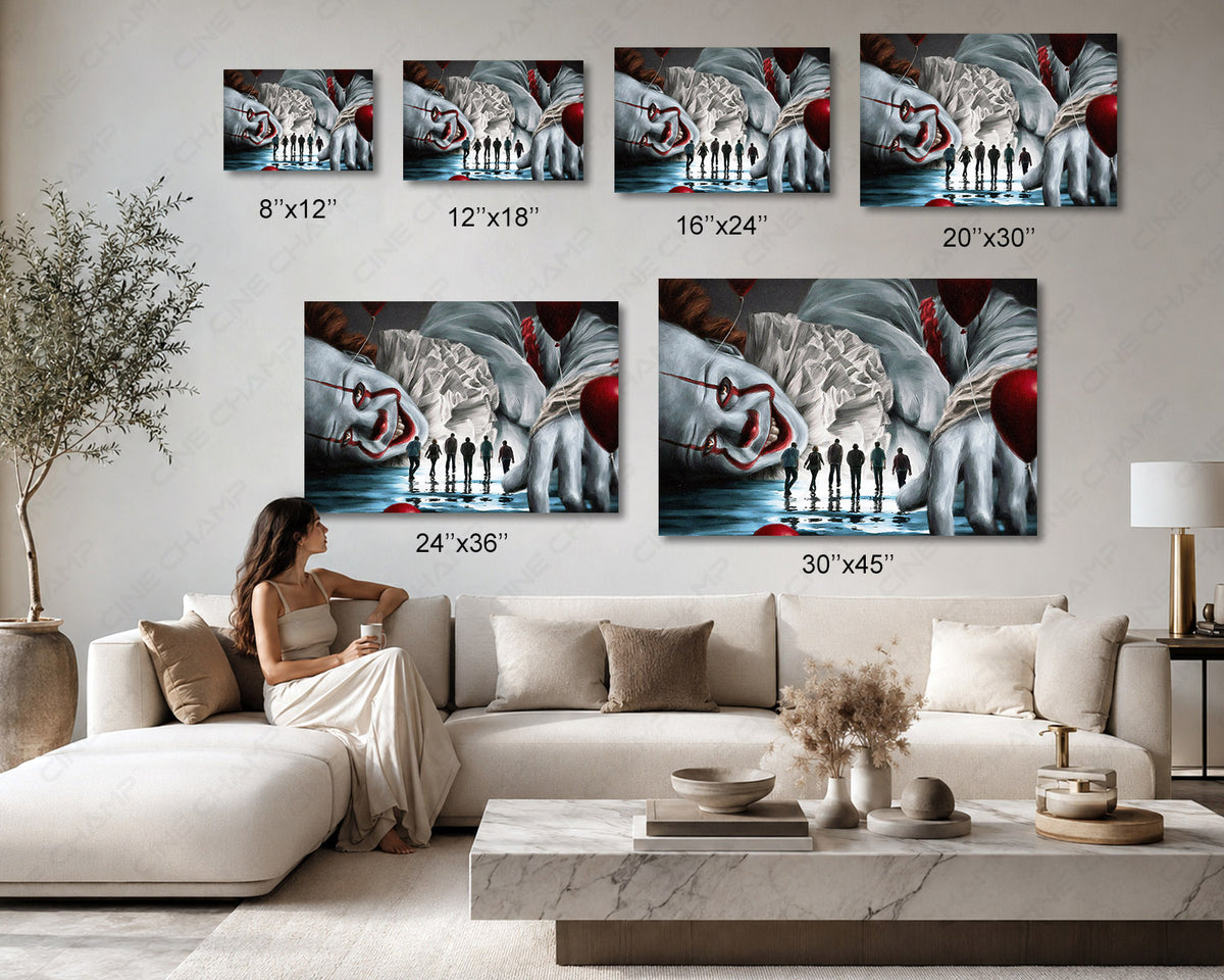 Pennywise premium horror canvas