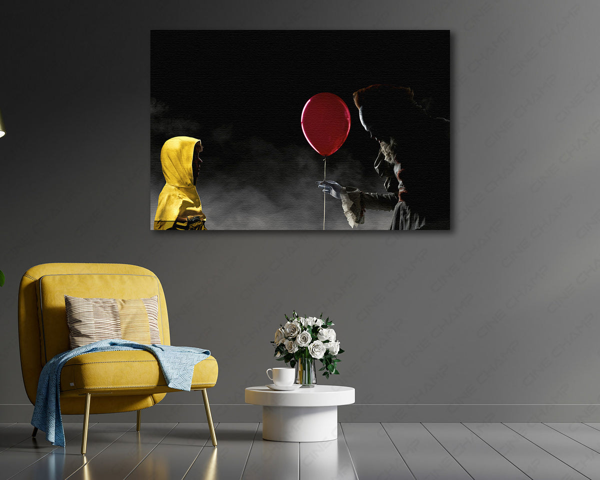 Pennywise red balloon canvas print