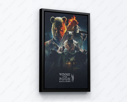 Piglet and Pooh horror sequel inspired canvas art

