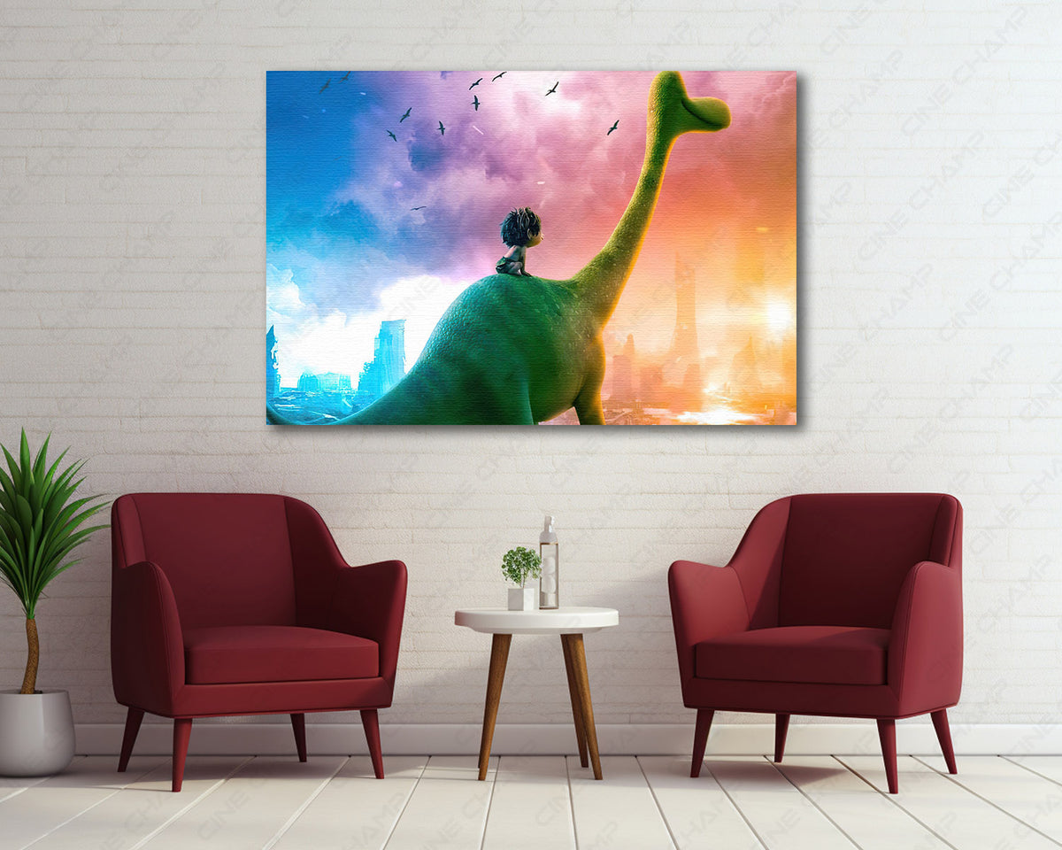Pixar dinosaur movie wall art