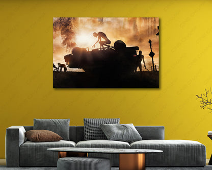Post apocalyptic canvas artwork