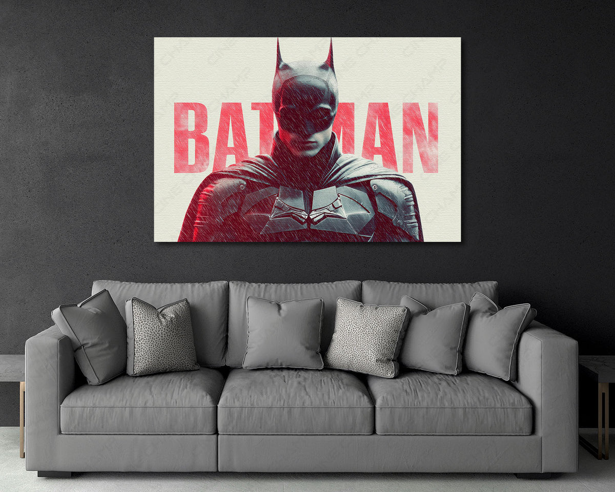 Powerful Batman Cinematic Canvas Artwork