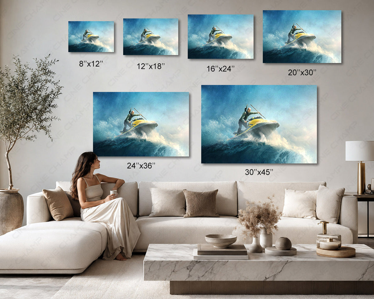 Prehistoric shark cinematic canvas