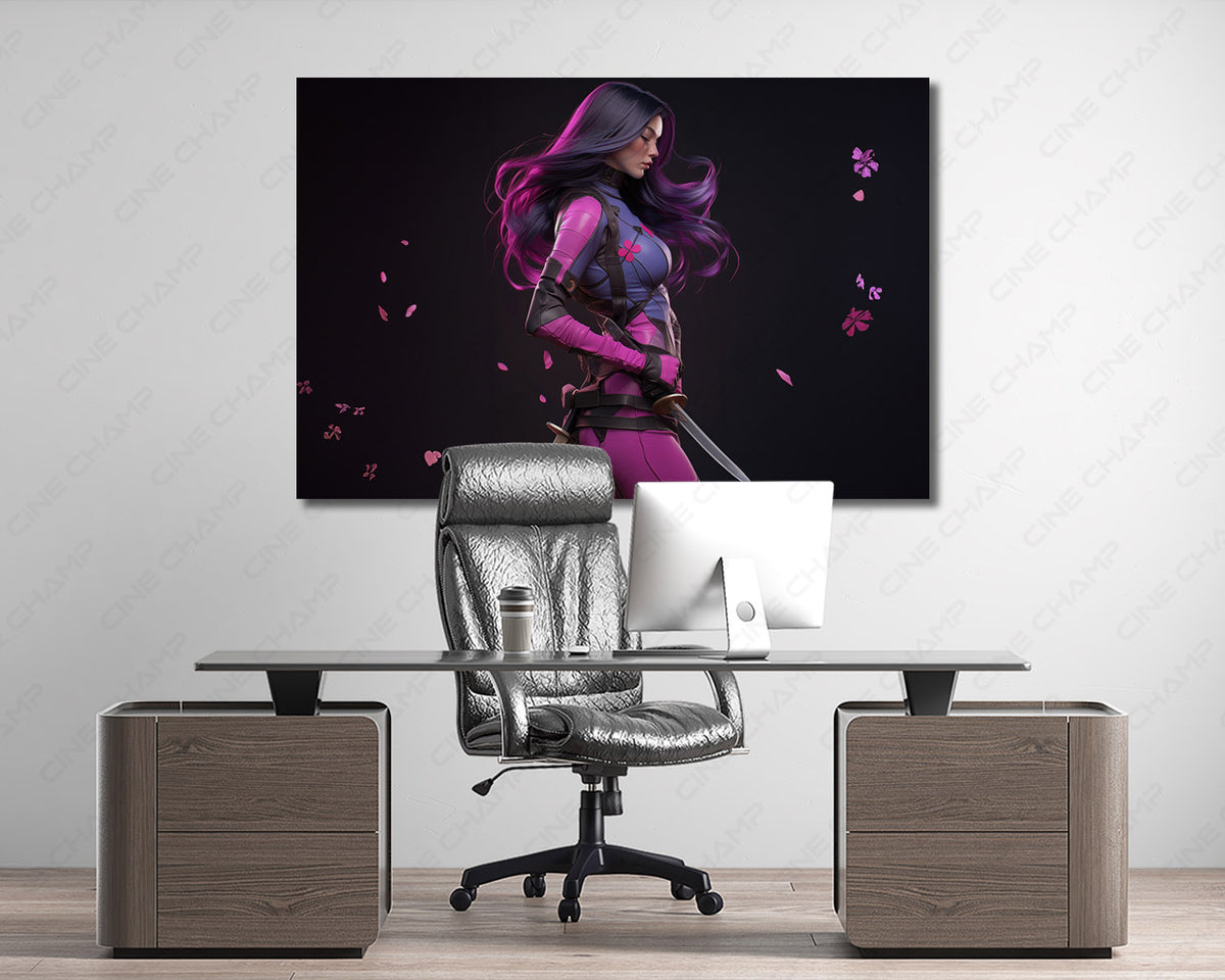 Psylocke Superhero Canvas Print