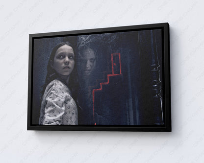 Queen of Spades floating frame canvas wall art with premium finish.