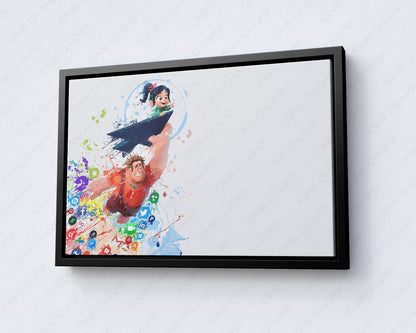 Ralph And Vanellope Canvas Print