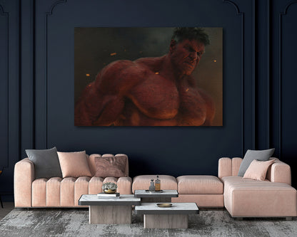 Red Hulk comic book artwork