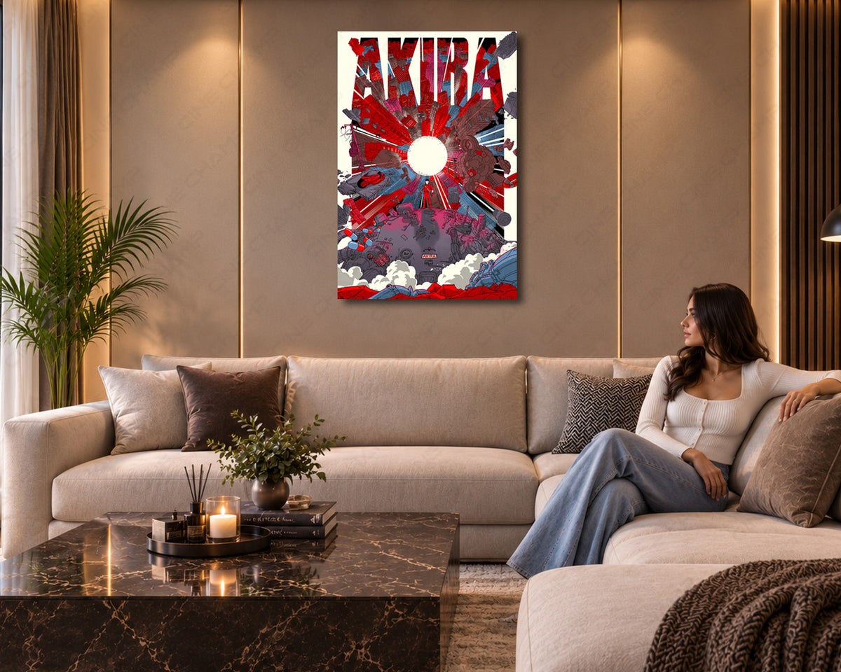 Retro Cyberpunk Anime Canvas Artwork for Modern Interiors