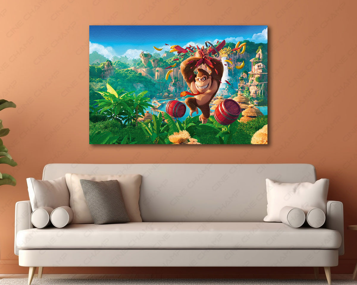 Retro gaming Donkey Kong wall art