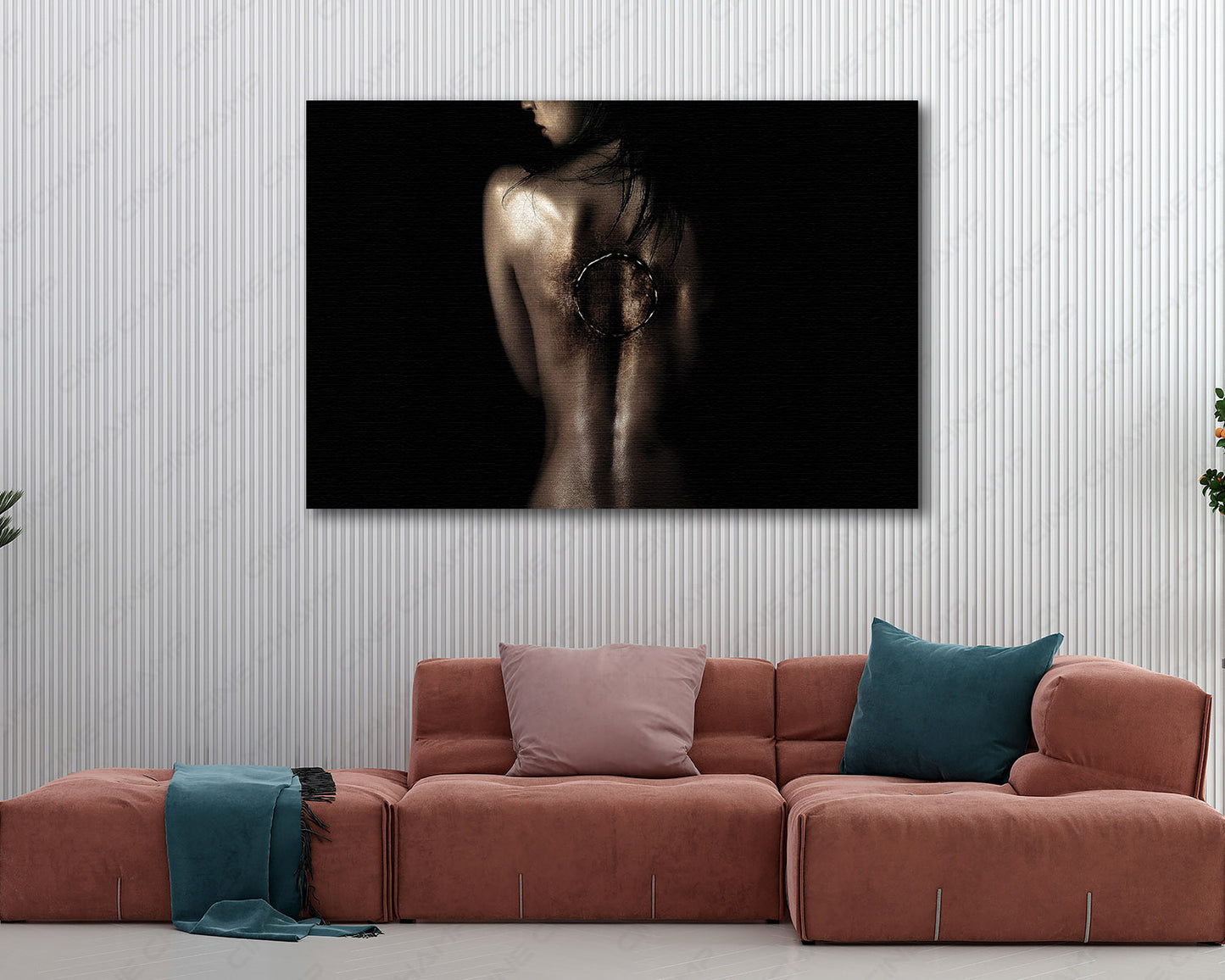 Rings scary movie wall art canvas for bedroom and living room decoration.
