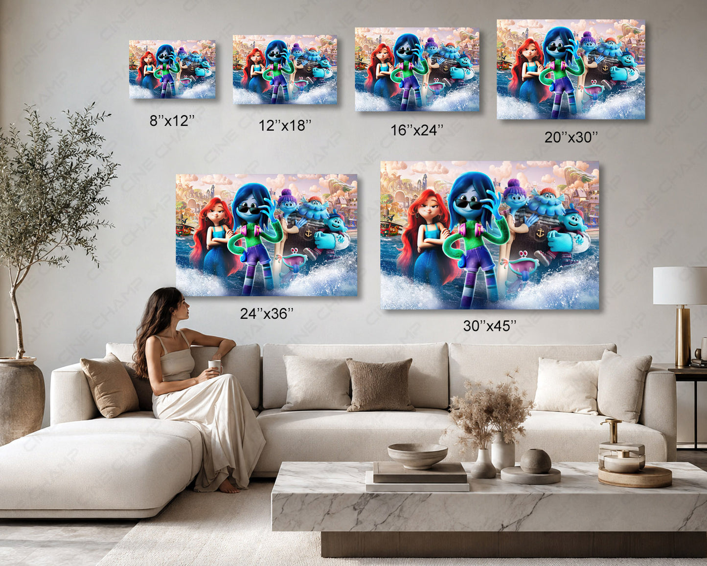 Ruby Gillman Teenage Kraken Canvas Print Animated Movie Wall Art