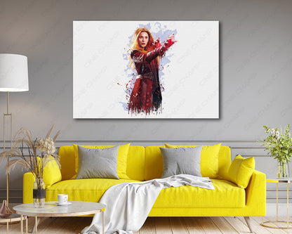 Scarlet Witch Abstract Canvas Print