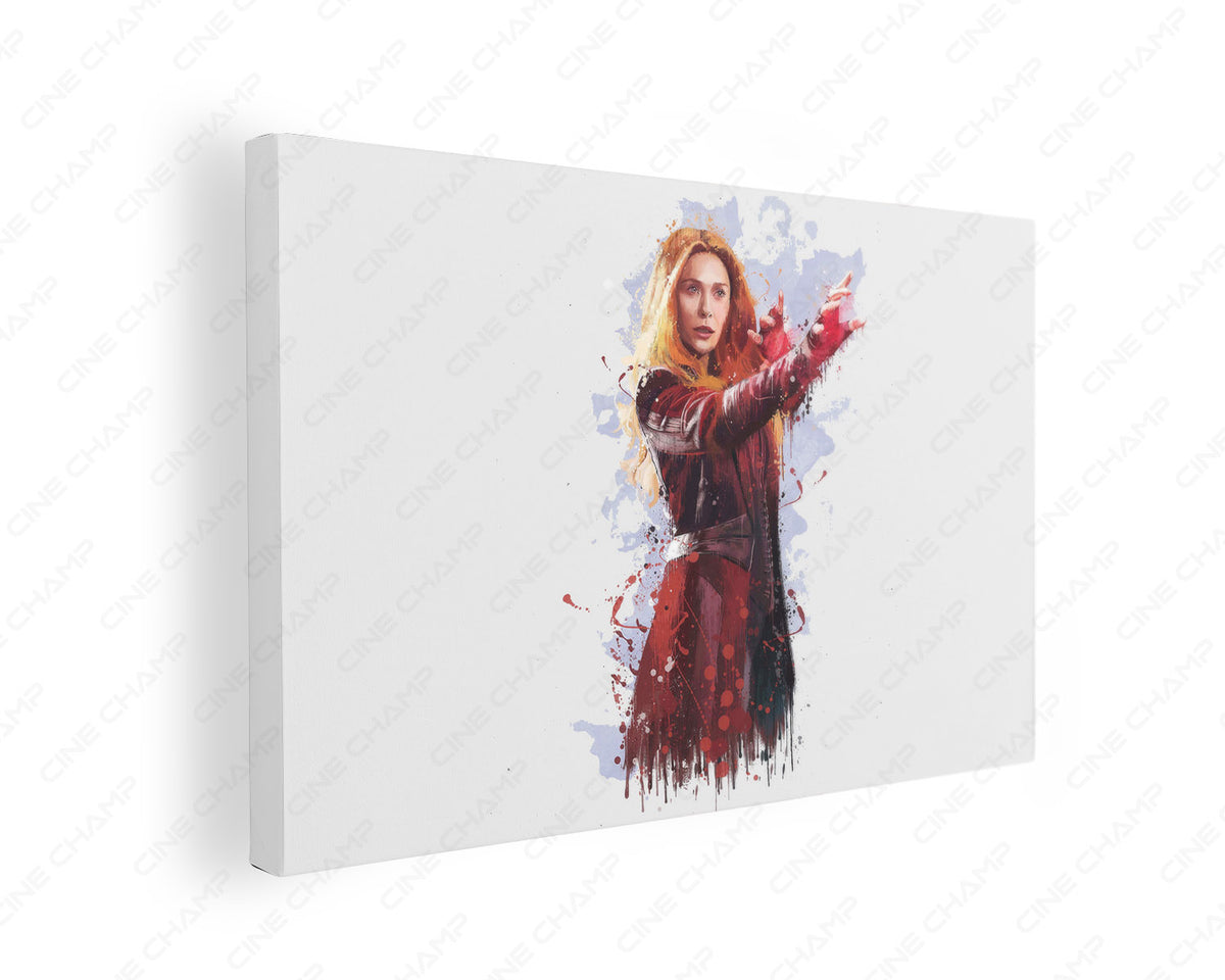 Scarlet Witch Abstract Splatter Canvas Wall Art