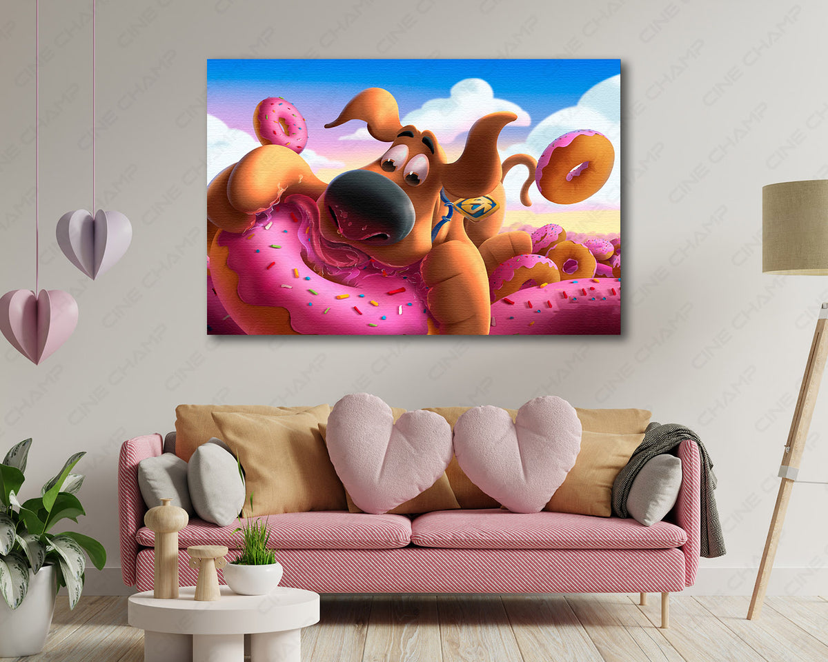 Scoob donut themed canvas print