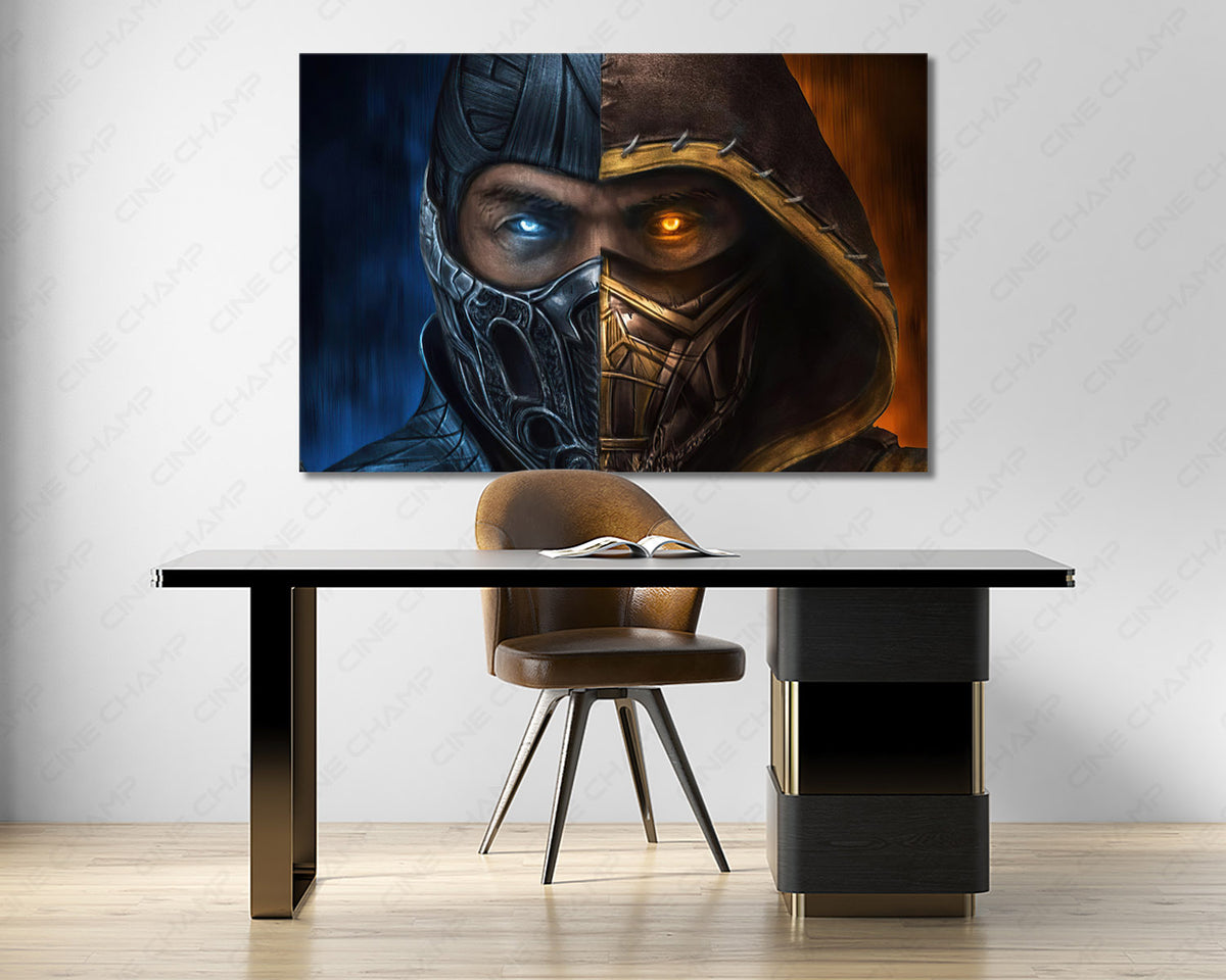 Scorpion Sub-Zero Fighting Game Wall Decor