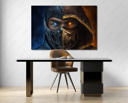Scorpion Sub-Zero Fighting Game Wall Decor