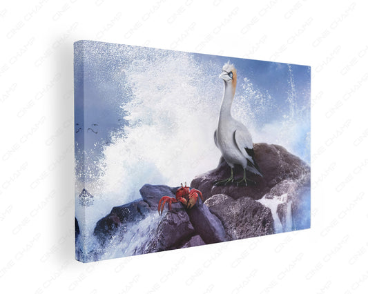Sebastian And Scuttle The Little Mermaid Canvas Wall Art