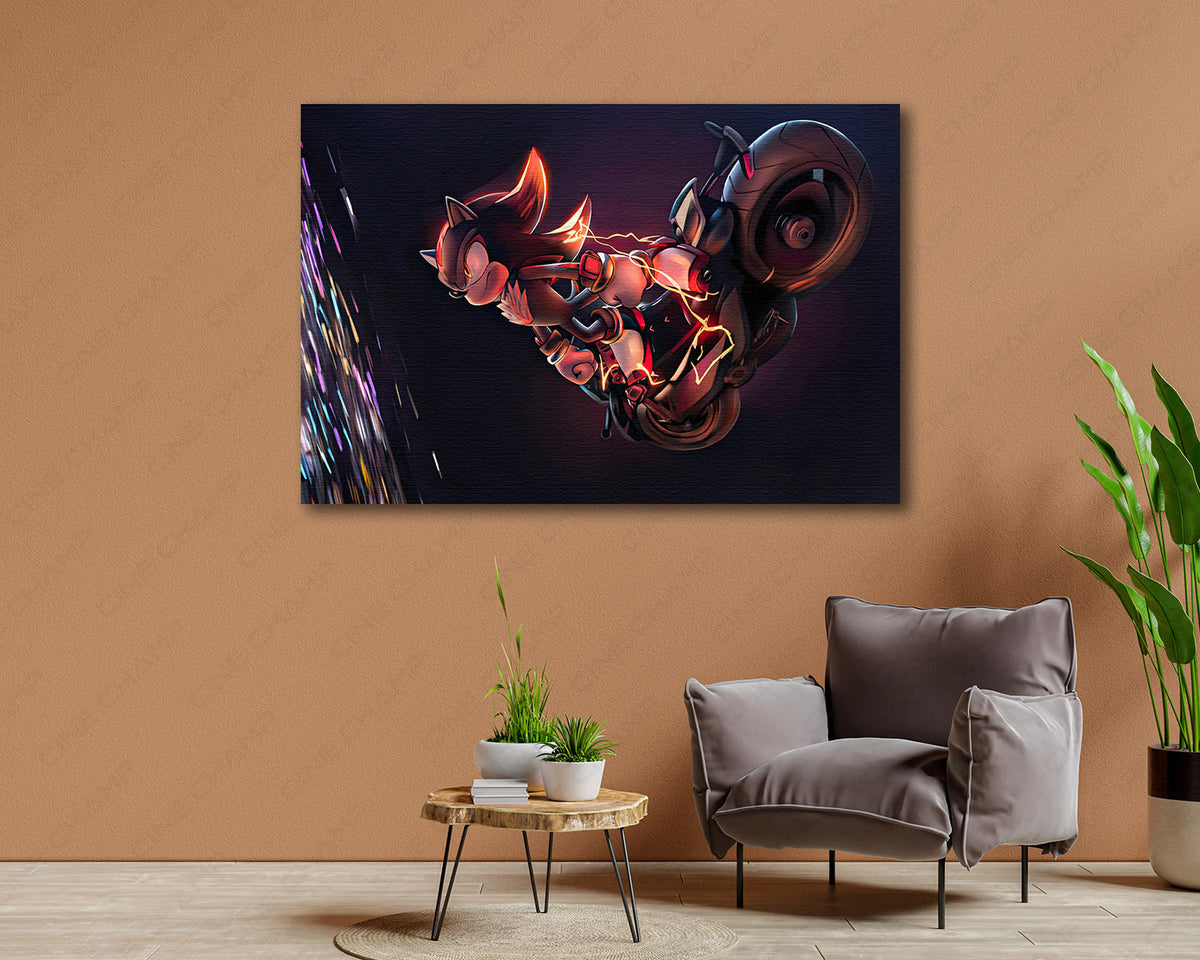 Shadow Sonic Movie Poster Canvas