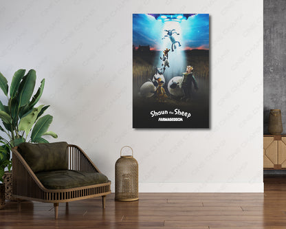 Shaun the Sheep Farmageddon Poster Canvas
