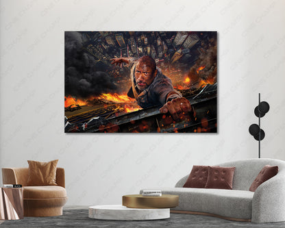 Skyscraper Movie Poster Canvas
