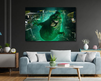 Slimer Ghostbusters Canvas Print
