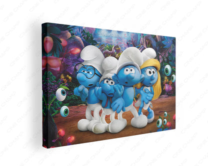 Smurfs Lost Village Animated Canvas Artwork