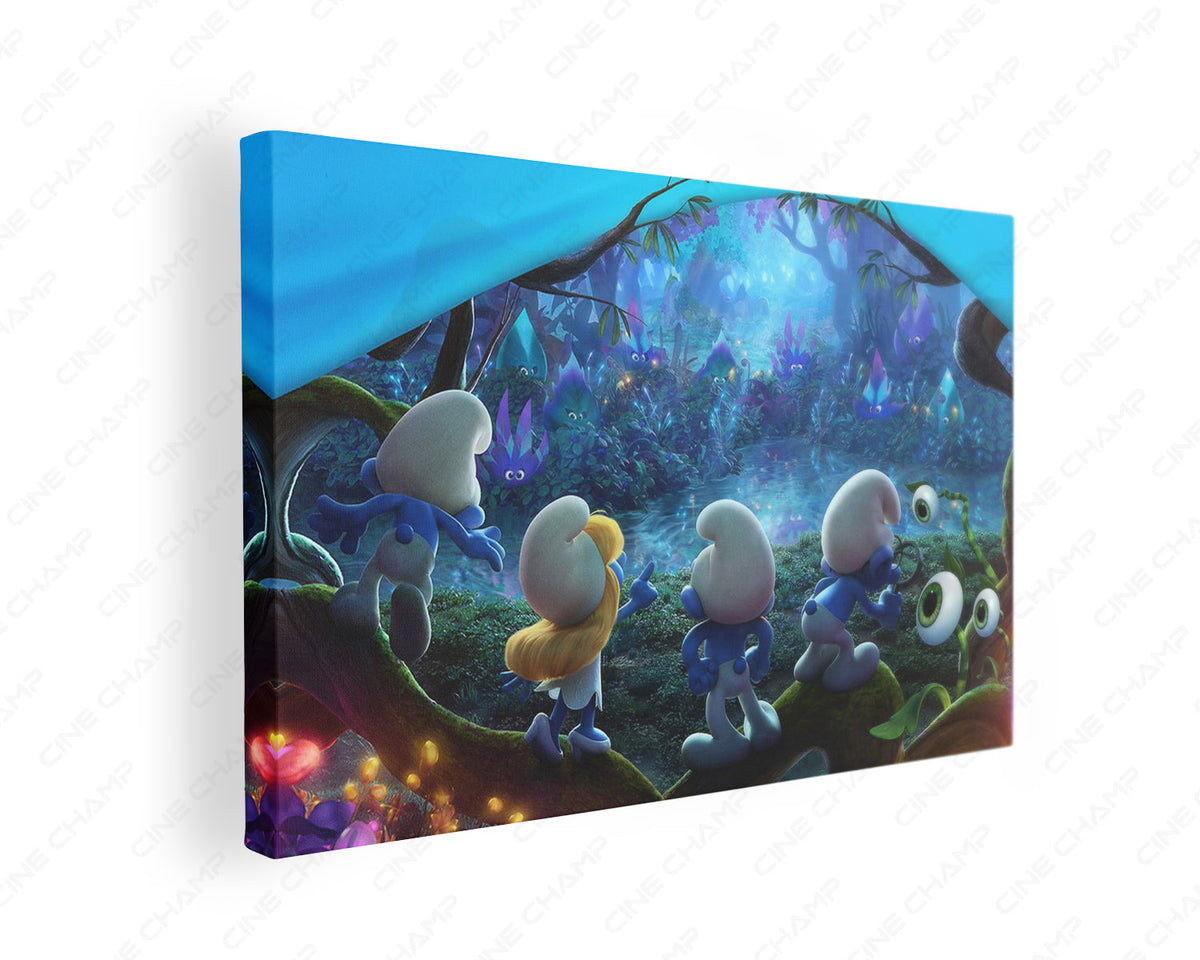 Smurfs Lost Village Forest Canvas Print