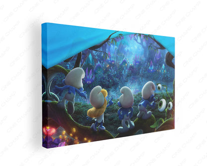 Smurfs Lost Village Forest Canvas Print