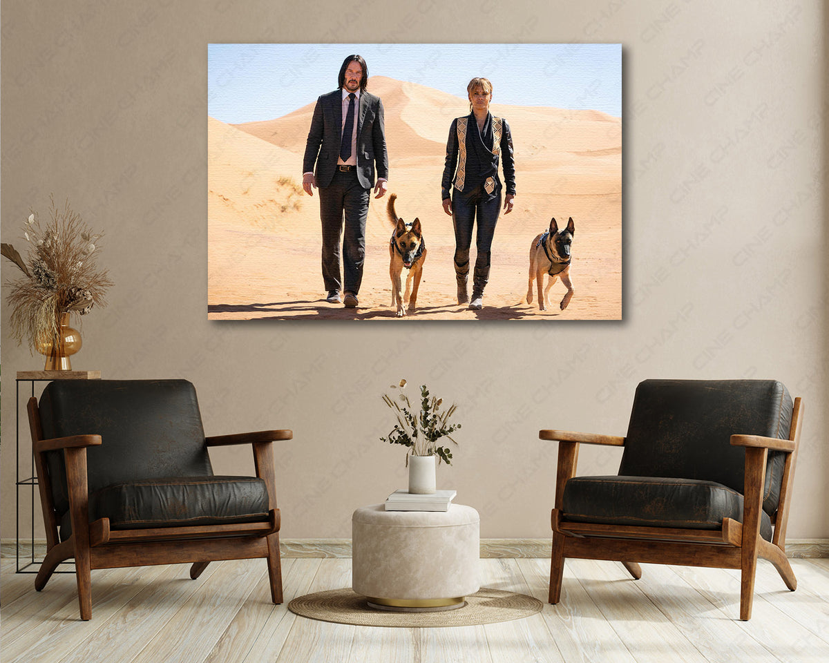 Sofia and John Wick cinematic artwork