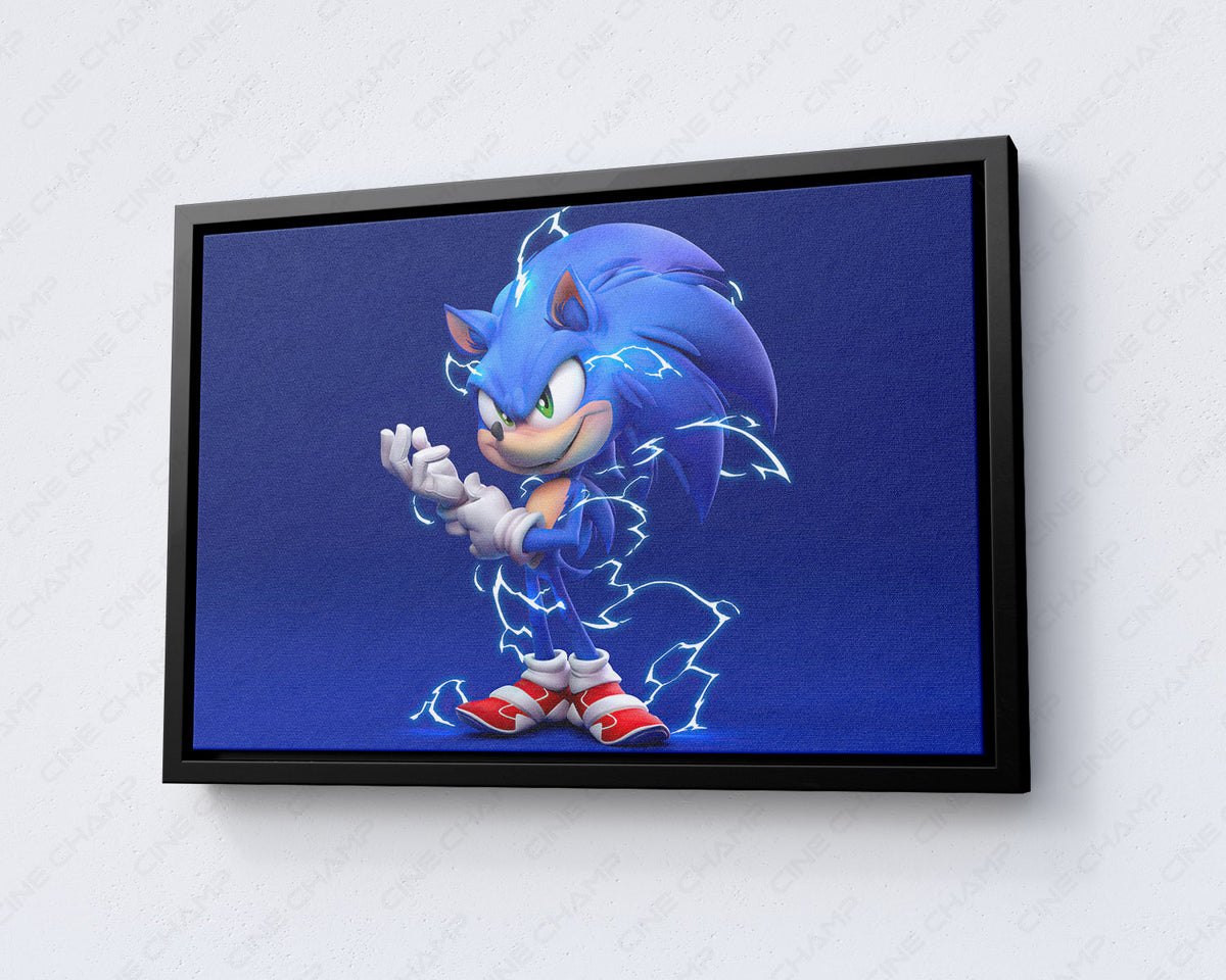 Sonic Character Gaming Room Wall Art
