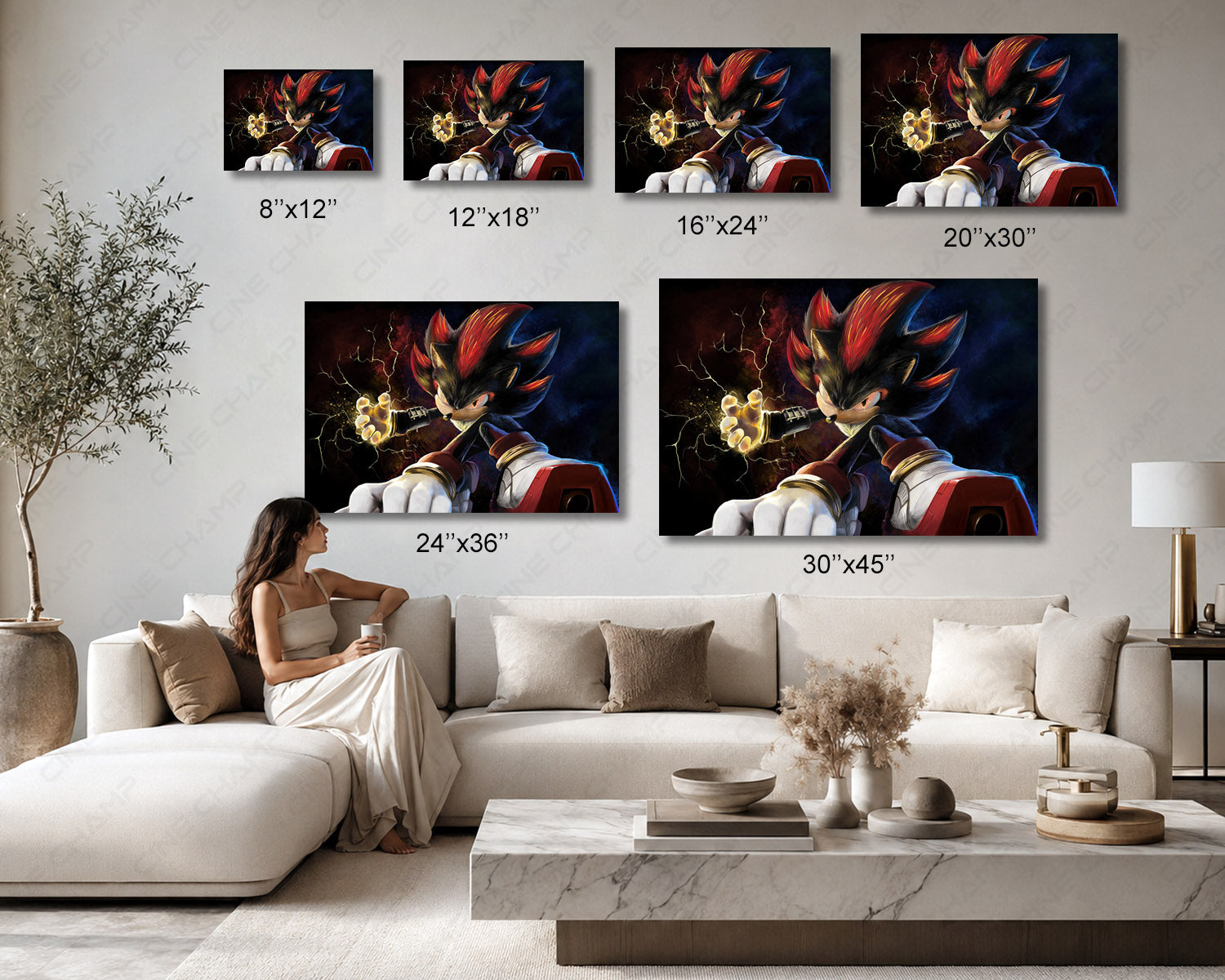 Sonic the Hedgehog 3 Movie Canvas Print Available in Multiple Sizes