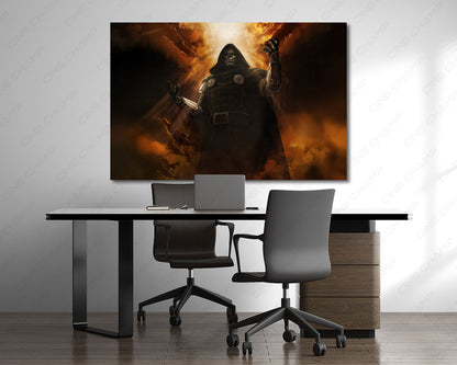 Sovereign of Steel cinematic canvas artwork