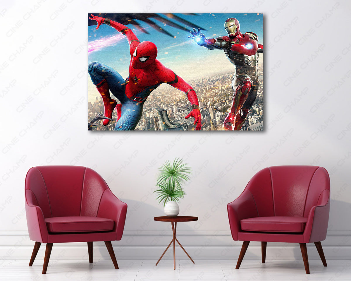 Spider-Man Homecoming Iron Man canvas print