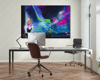 Spider Gwen Marvel street style artwork