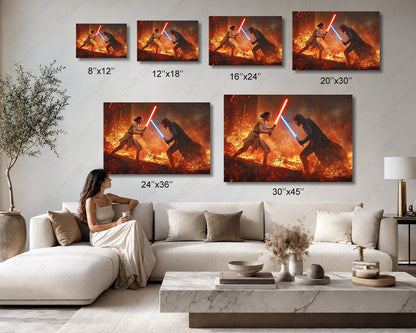 Star Wars: The Force Awakens Canvas Print Available in Multiple Sizes for Home, Office, Bedroom, Entertainment Room, and Man Cave Decor