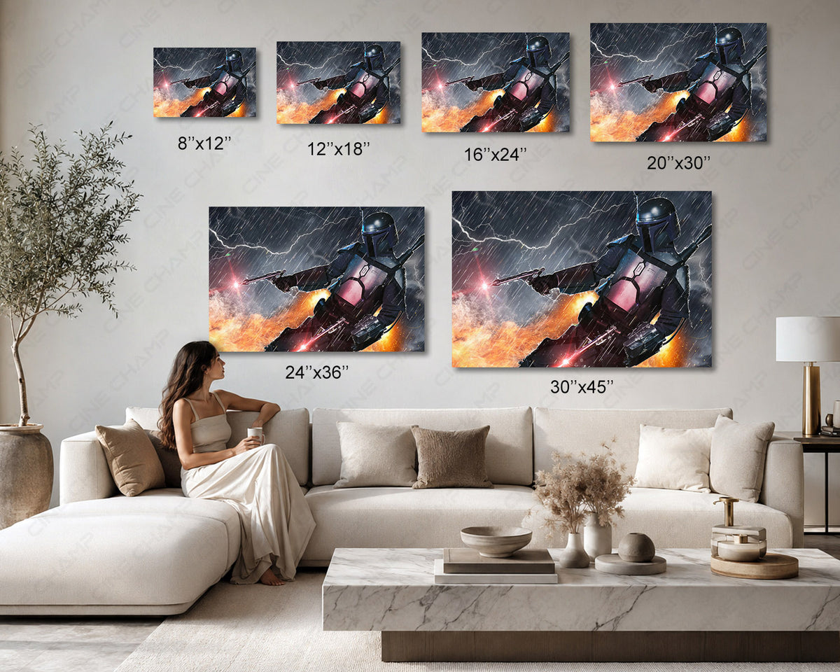 Star Wars bounty hunter premium canvas