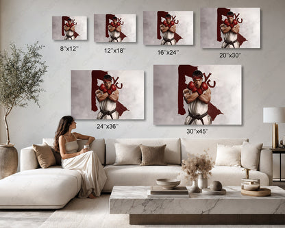 Street Fighter Canvas Print Fighting Wall Art