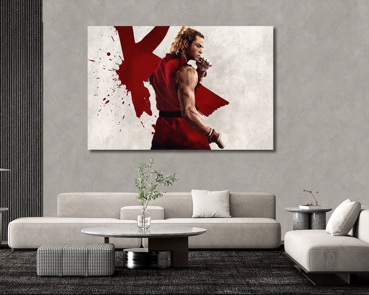 Street Fighter Ken Premium Canvas Art