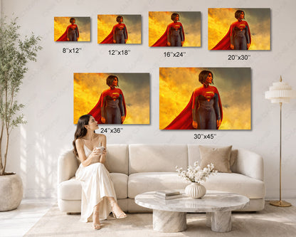 Supergirl Home Theater Canvas Artwork